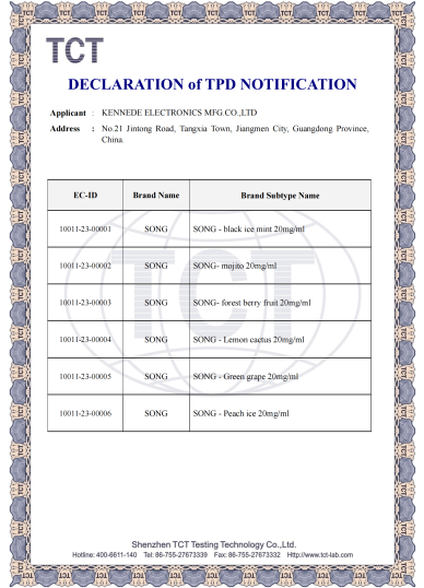 TOBACCO PRODUCTS DIRECTIVE-01